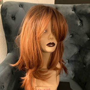 Great stylish ginger cut wig synthetic new
